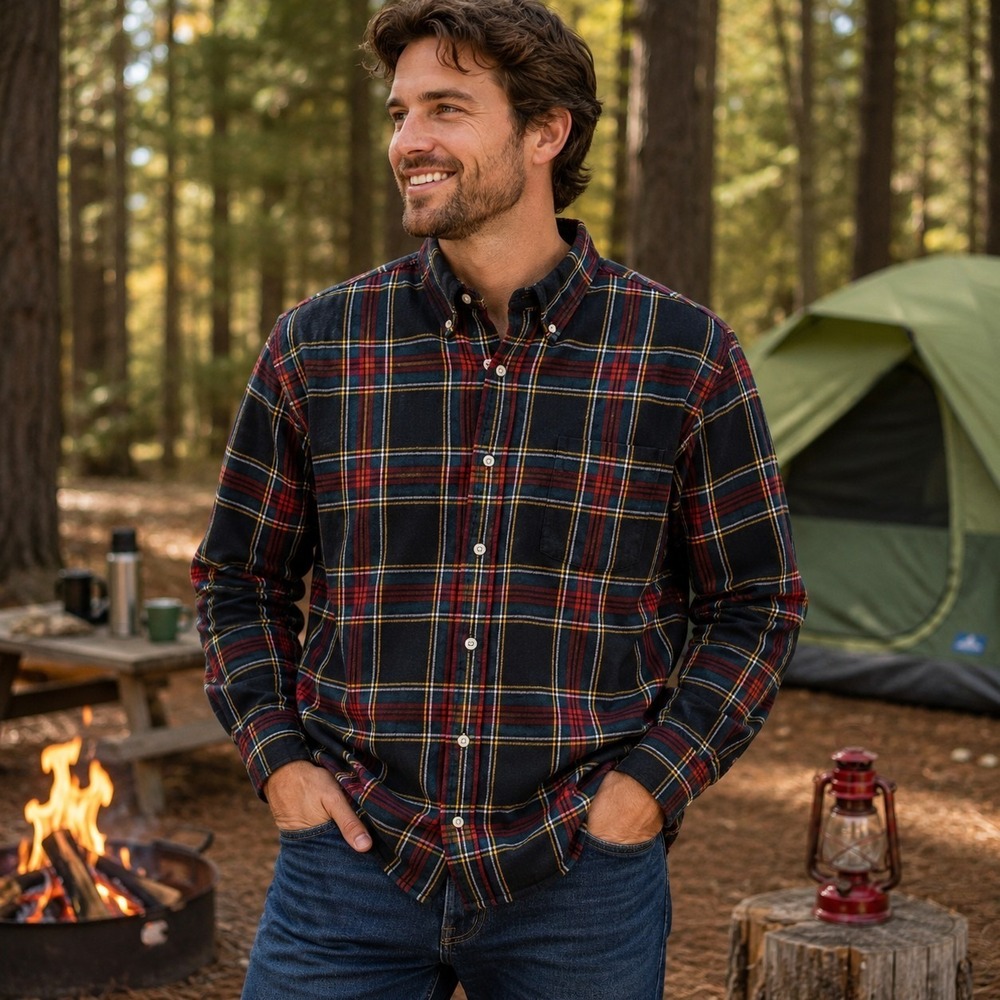 Red Head Brand Co. Men's Large Flannel Shirt Gorpcore Lumberjack Outdoor Dadcore